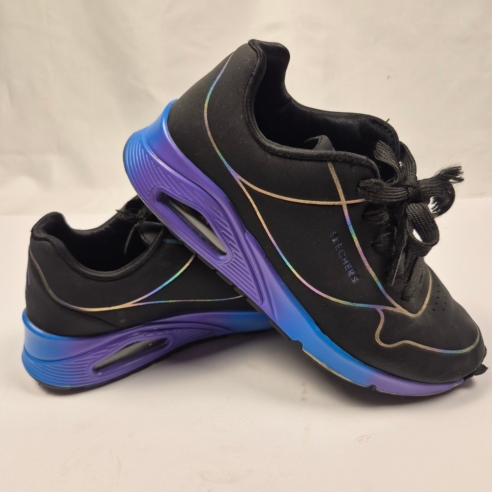 Skechers Los Angeles Kids Sneakers 5 Iridescent Gradient Air-Cooled Black Blue
